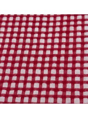 Red & White Gingham Cotton Fabric Fat Quarter 18x22" Sewing Material